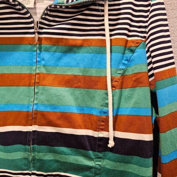 LAL cotton jacket Womens L Colorful beachy boho zip fun festive Colorful hippie - Picture 12 of 16
